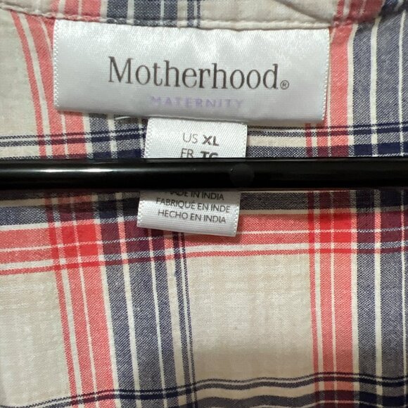 Motherhood (Maternity) Plaid Casual Top - Size XL - Picture 2 of 4